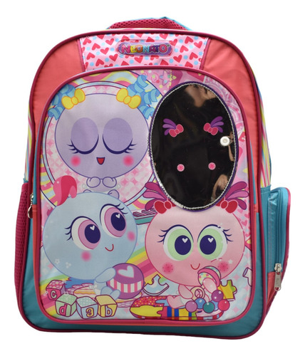 Mochila Neonato Cdab Reflejante Estampado Rosa Azul Primaria 154931 Ruz