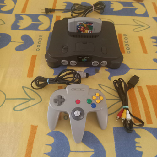 Consola N64  Con  Super Mario 64 Remato
