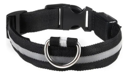 Collar Luz Led P Perro Mascota Con Alta Visibilidad Negro Xl