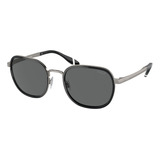 Lentes De Sol Negro Y Plata Polo Ralph Lauren Ph3151921687