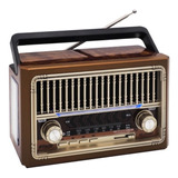 Radio Portátil Retro Am Fm C/linterna Bluetooth  Yx-119ubt 