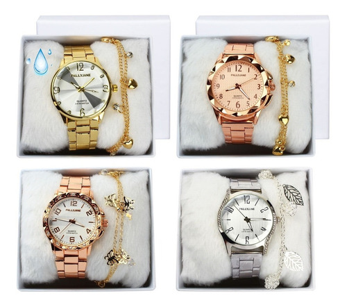 Kit 4 Relógios Feminino Original Prova Dágua +pulseira Caixa