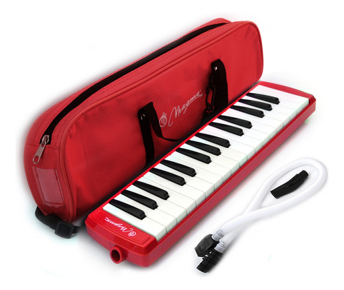 Melodica Piano Magma 32 Notas Color Roja Con Funda M3202 Color Rojo