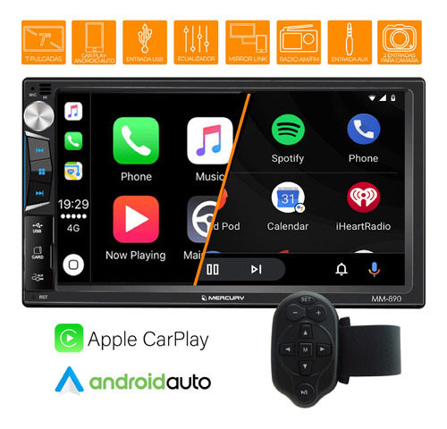 Estereo Pantalla Tactil Bluetooth 7 Pulgadas Android Mirror