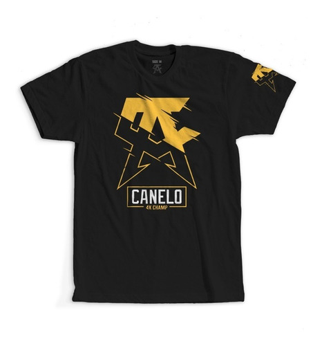 Remera Boxeo Canelo Alvarez Logo Amarillo 100% Algodón 