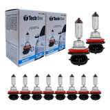 Kit 10 Lampada Halogena H11 3000k 12v 55w Techone