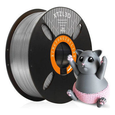 Filamento Petg Xingtongzhilian 1.75mm +\u002F- 0.02 Color Gris | Meses sin interés
