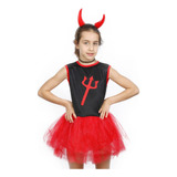  Halloween! Disfraz Infantil Vestido Diabla Full