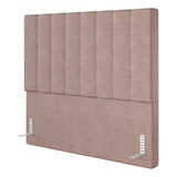 Cabeceira Cama Box Solteiro Dubai 90cm Veludo Rose