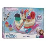 Frozen Ice Cake Torta Con Vela Luminosa Elsa Anna Ed