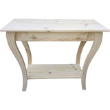 Mesa De Arrime Antigua Pino Macizo 80 X 40/30 Pf Escritorio