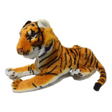 Peluche Felino Tigre Acostado 40cm 2 Colores