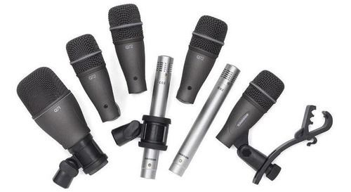 Kit De Microfones Para Bateria Com 7 Peças Samson Sadk707 Cor Preto