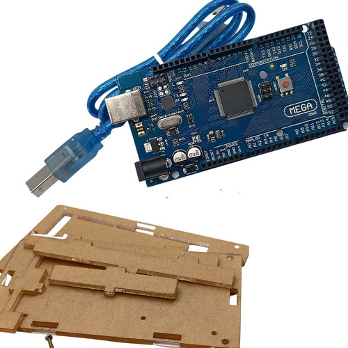 Placa Compatível Arduino Mega 2560 Com Case E Cabo Usb