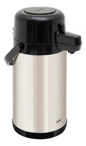 Garrafa Termica Terere Agua Inox Airpot Total Mor 2,5 Litros Cor Prata