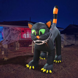Gato Negro Inflable De 11 Pies De Alto Para Halloween