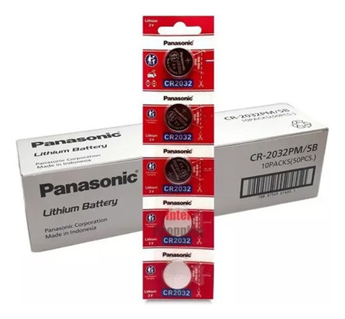 200 Baterias Pilas Cr2032 Panasonic 3v Larga Caducidad