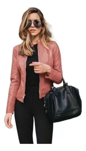 Blazer De Pu De Cuero De Moda Para Mujer De Otoño E Invierno