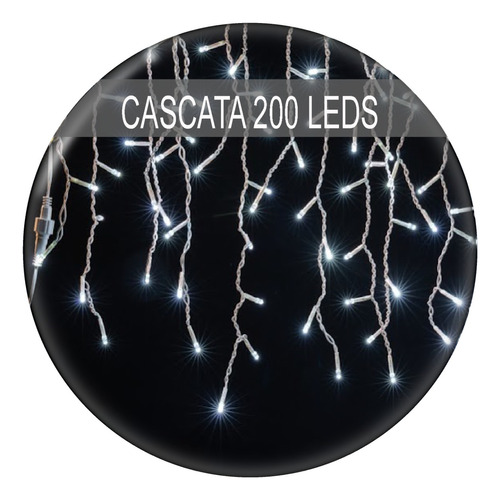 Cascata 200 Led Cores Decoração De Natal 110v/220 5 Metros