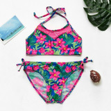 Traje De Baño Niña Tankini Pink Hibiscus 