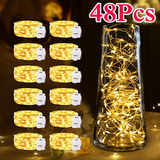 48 Piezas De Luces Led De Hadas A Pilas For Decoraciones