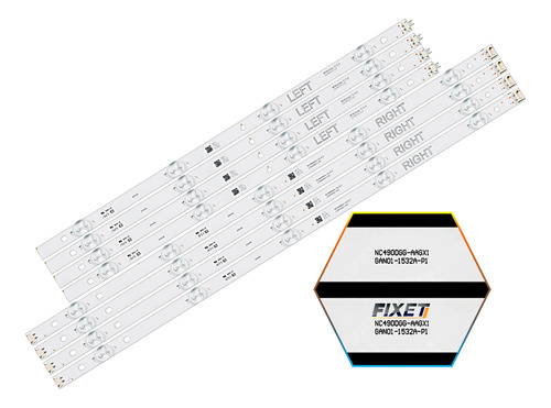 Kit 8 Tiras Led Para LG 49lk5750pua 49lk5750