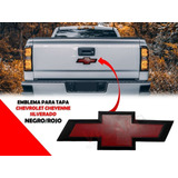 Emblema Para Tapa Chevrolet Cheyenne Silverado Rojo/negro