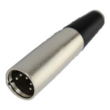 Ficha Conector Canon Xlr Macho Cable 5 Contactos 5 Pin Htec