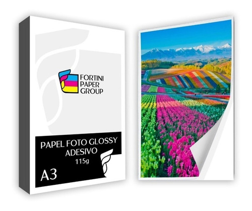 200 Folhas Papel Foto Glossy Adesivo A3 135g Premium