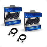 Kit 2 Controles Ps3 Original Sem Fio Manete Playstation 3