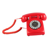 Teléfono Rotatorio Retro Rojo