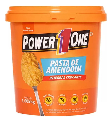 Pasta De Amendoim Power One Integral Crocante 1,005kg