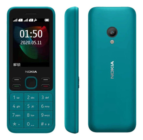 Telefone Celular Nokia Antigo Simples Azul Petroleo