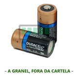 2 Pilhas Cr123 3v Duracell Lanterna Tática Militar Policial