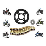 Kit Arrastre Sprocket Dm200 Dm250 Dm200 Sport Cadena Dorada