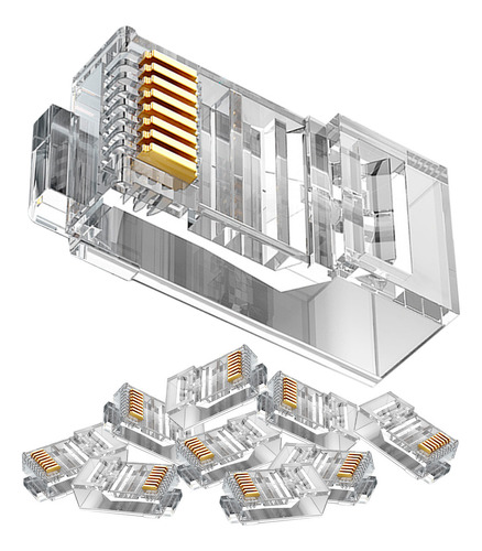 Plug Rj45 Vention Conector Cable De Red  Utp Cat 6 10pzs