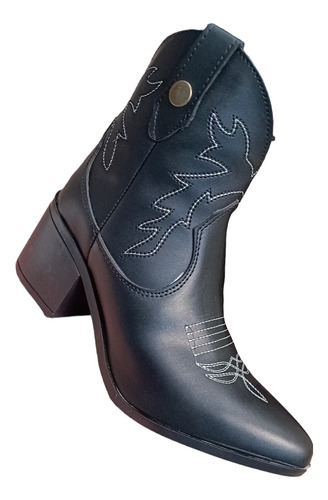 Bota Cowboy Vaquera Botines Moda Tacon Mujer Texana Oferta