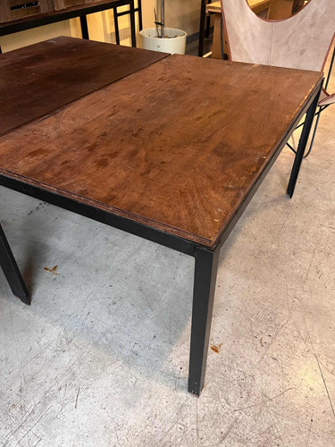 Mesa Ratona Madera Y Hierro