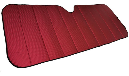 Cortina Parasol Metalizada Parabrisas 130x60cm Roja Cromada