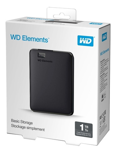 Hd Externo Portátil Wd Elements 1tb Usb 3.0 Lacrado C/ Nota