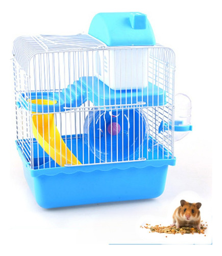 Jaula Para Hamster Equipada Casa Resbaladilla Bebedero