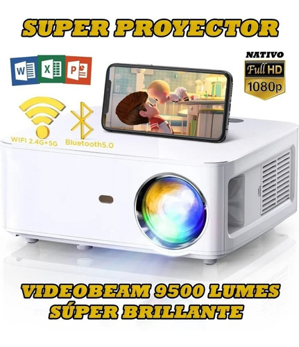 Super Proyector Videobeam Wifi 6000l Full Hd Espejo Celular