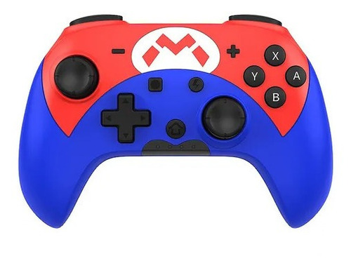 Controle Pro Joystick Compatível Com Nintendo Switch Mario Peddles  Azul / Vermelho Sem Fio Bluetooth - 123smart