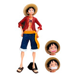 Action Figure Luffy Monkey One Piece Anime Boneco 28cm