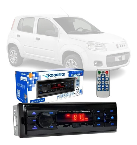 Aparelho Radio Mp3 Fm Usb Bluetooth  Fiat Uno Vivace 