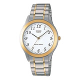 Reloj Casio Mtp1128g-7b Acero Inox Outlet Ver Fotos Color De La Malla Plateado/dorado Color Del Bisel Dorado Color Del Fondo Blanco