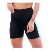 3 Short Fitness Básico Cós Alto Faixa Lateral Roupa Feminina