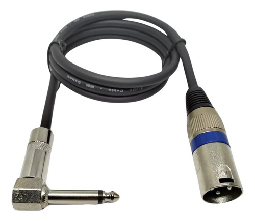 Cabo P/ Microfone P10 Mono 90° X Xlr Canon Macho 5 Metros 