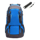 Mochila Viaje De Senderismo De 60l Para Acampar Impermeable Color Azul