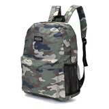 Mochila Espalda Camuflada 17 Pulgadas Good Pak Color Verde Musgo Diseño De La Tela Camuflado